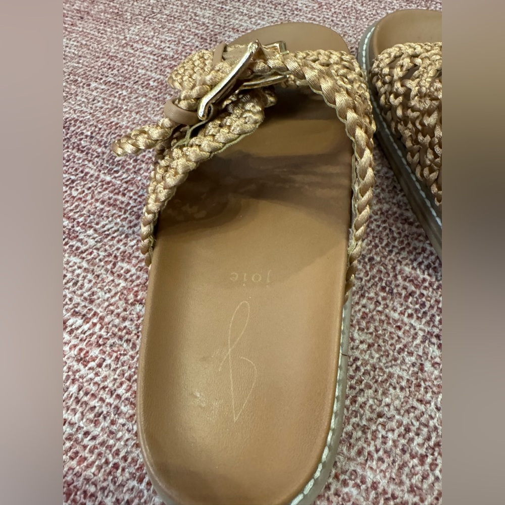 Joie women’s weaver slide sandal in golden taupe size 8 - Picture 7 of 9